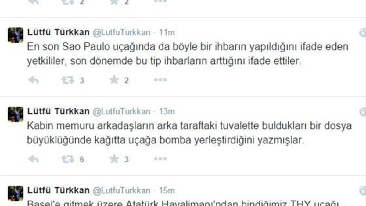 THY uçağına bomba ihbarı