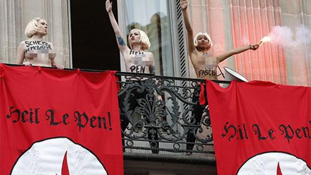 FEMEN, Le Pen'e karşı!