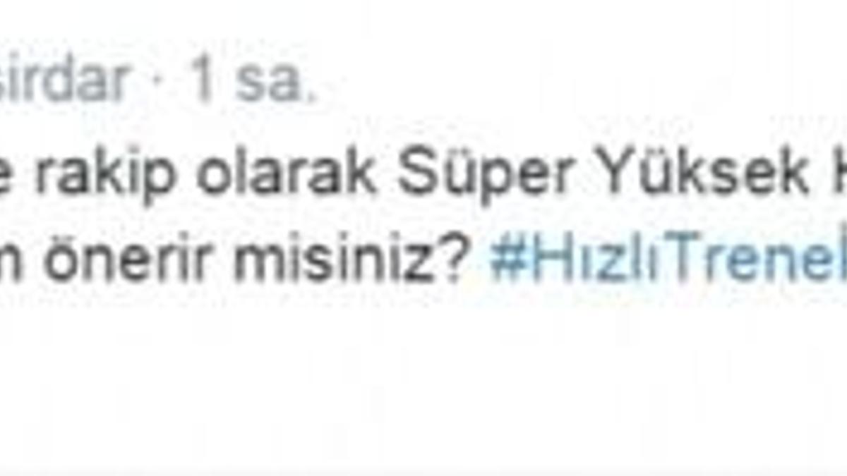 Süper hızlı trene isim aranıyor