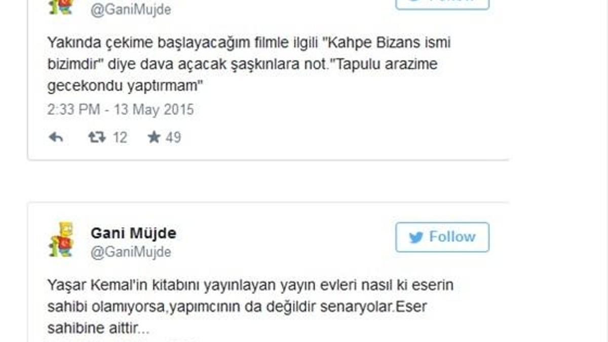 Gani Müjde'den Kahpe Bizans 2 açıklaması