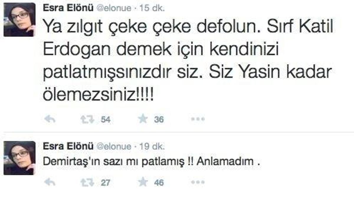 Elönü'den tepki çeken patlama tweet'leri