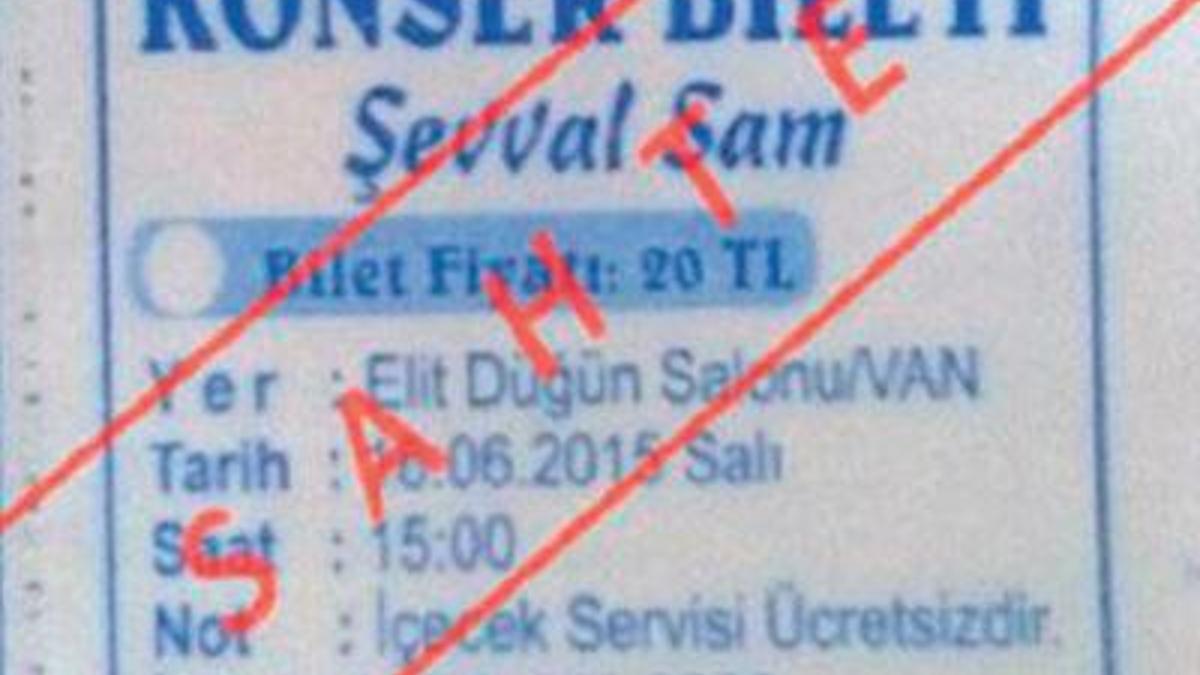 Şevval Sam'a sahte bilet şoku