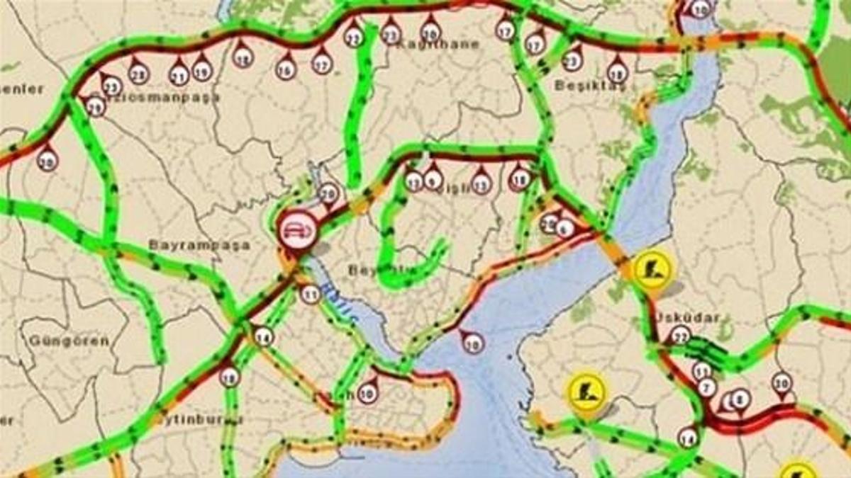 TEM'de kaza! Trafik kilit