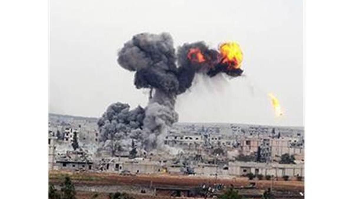 Kobani'de şiddetli patlama