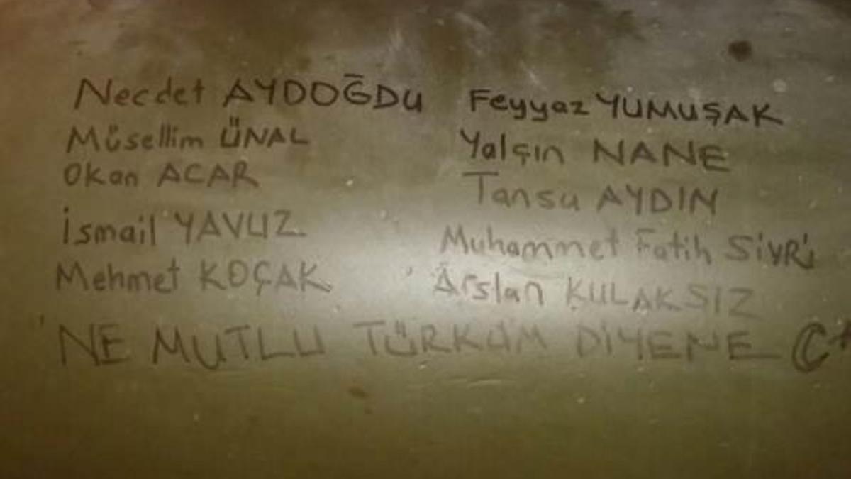 Füzelerin üstlerine şehitlerin ismi yazıldı