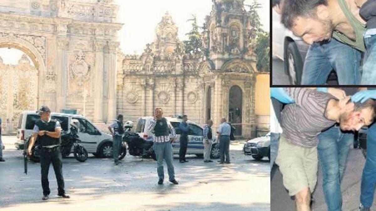 Dolmabahçe Sarayı’nı koruyan polislere saldırı!