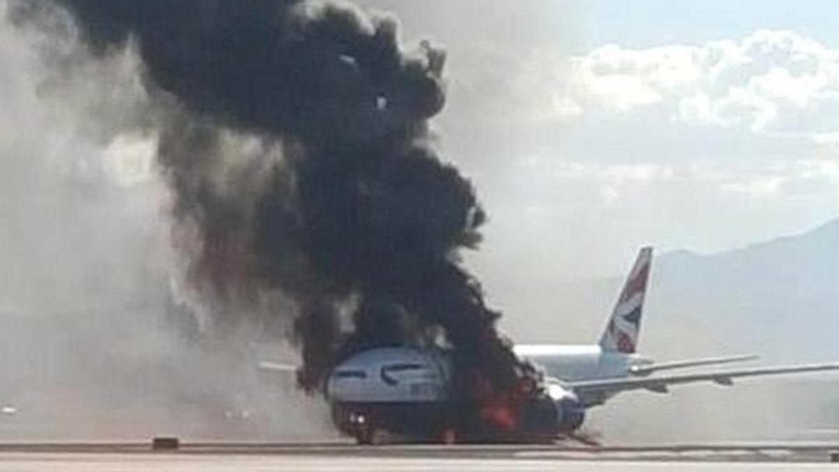 British Airways uçağının motoru alev aldı: 14 yaralı