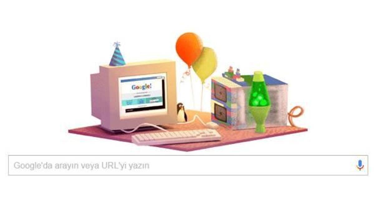 Google bu defa kendisini doodle yaptı