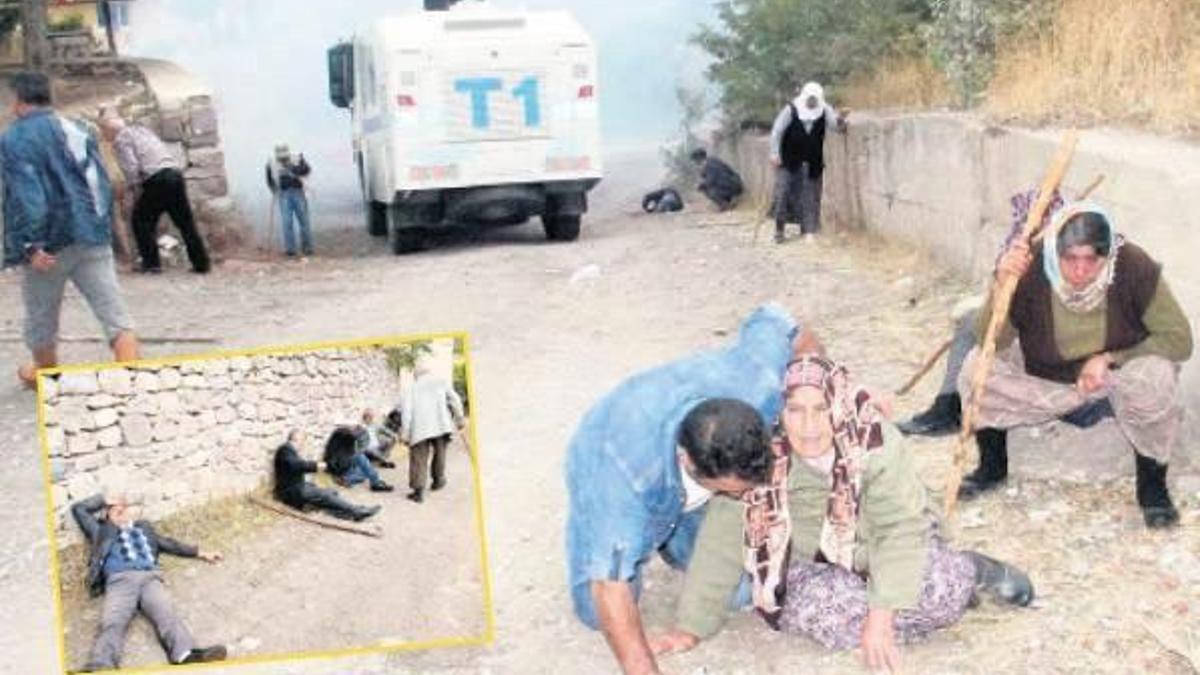 Köylülere TOMA ve gazlı müdahale