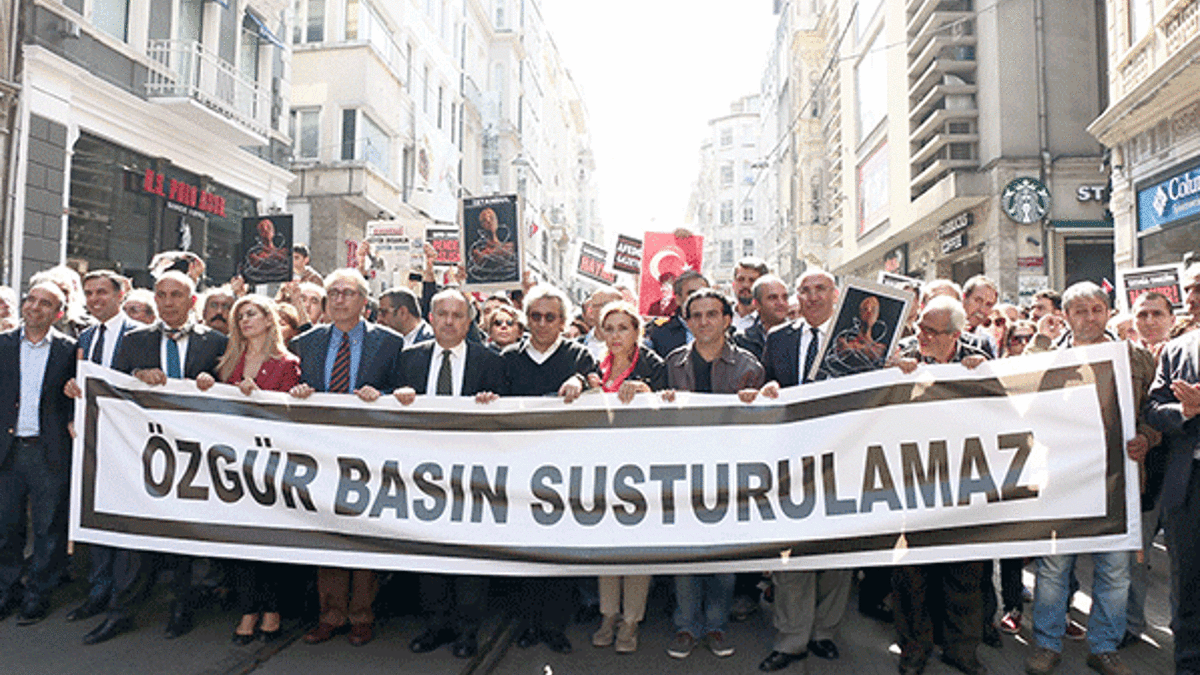 Basın özgürlüğü için yürüdüler