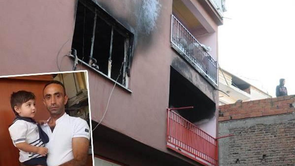 3 yaşındaki oğlunu alevlerin arasından çıkaramadı