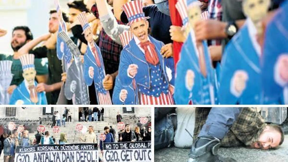 Protestoculara göz açtırılmadı