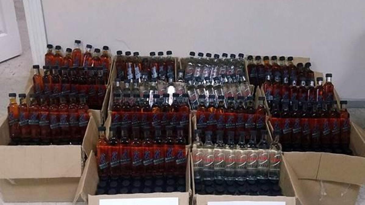 Muğla’da yılbaşı öncesi 803 şişe kaçak içki ele geçirildi