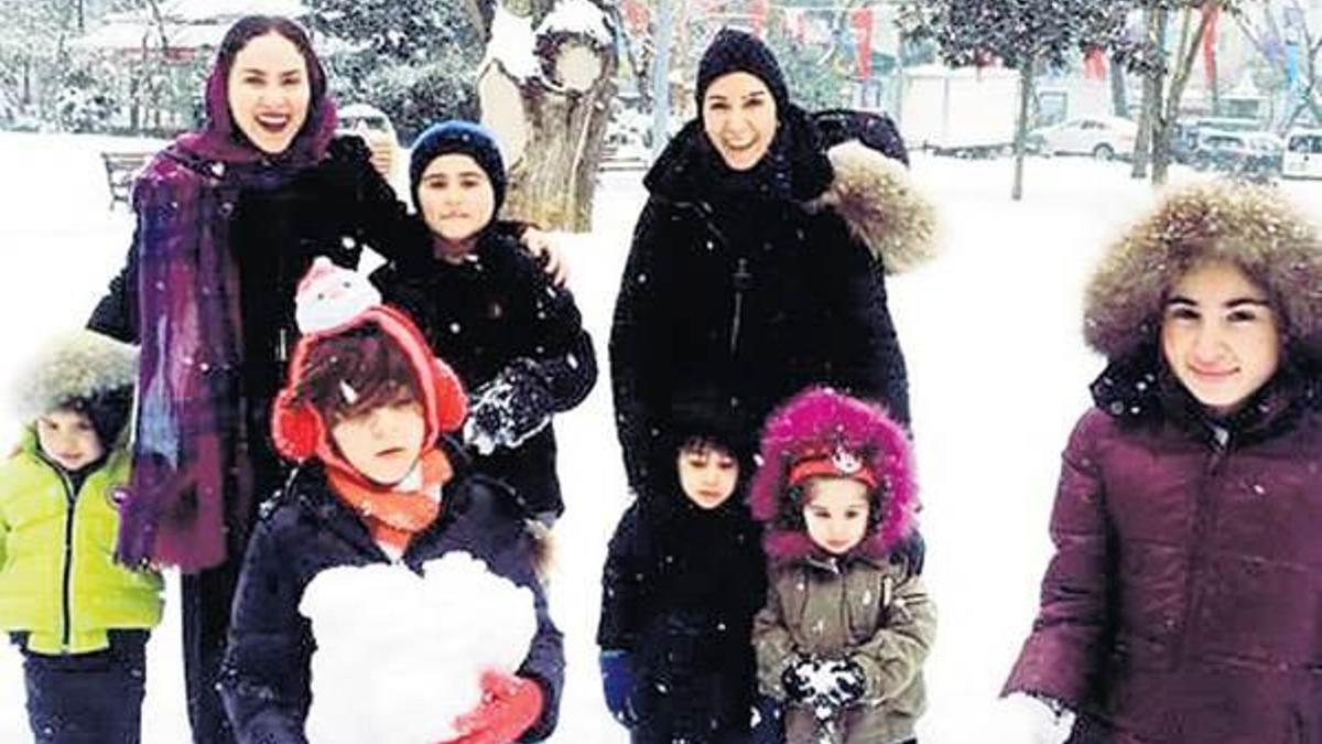 Ünlülerin kar coşkusu