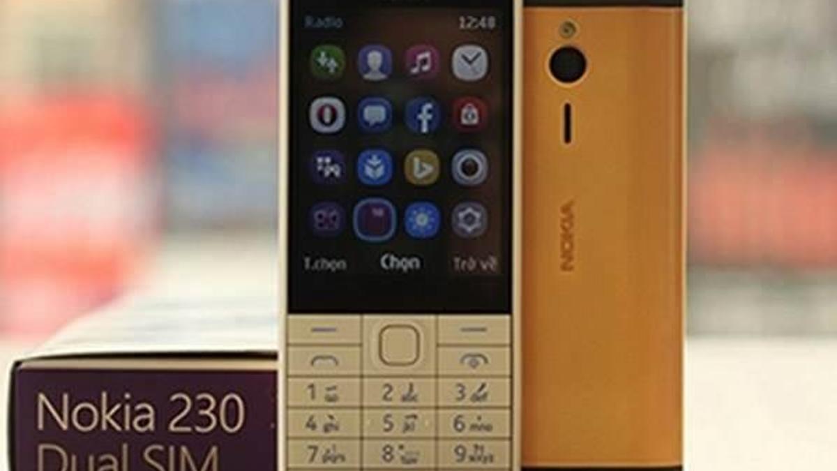 24 ayar Altın kaplamalı Nokia 230