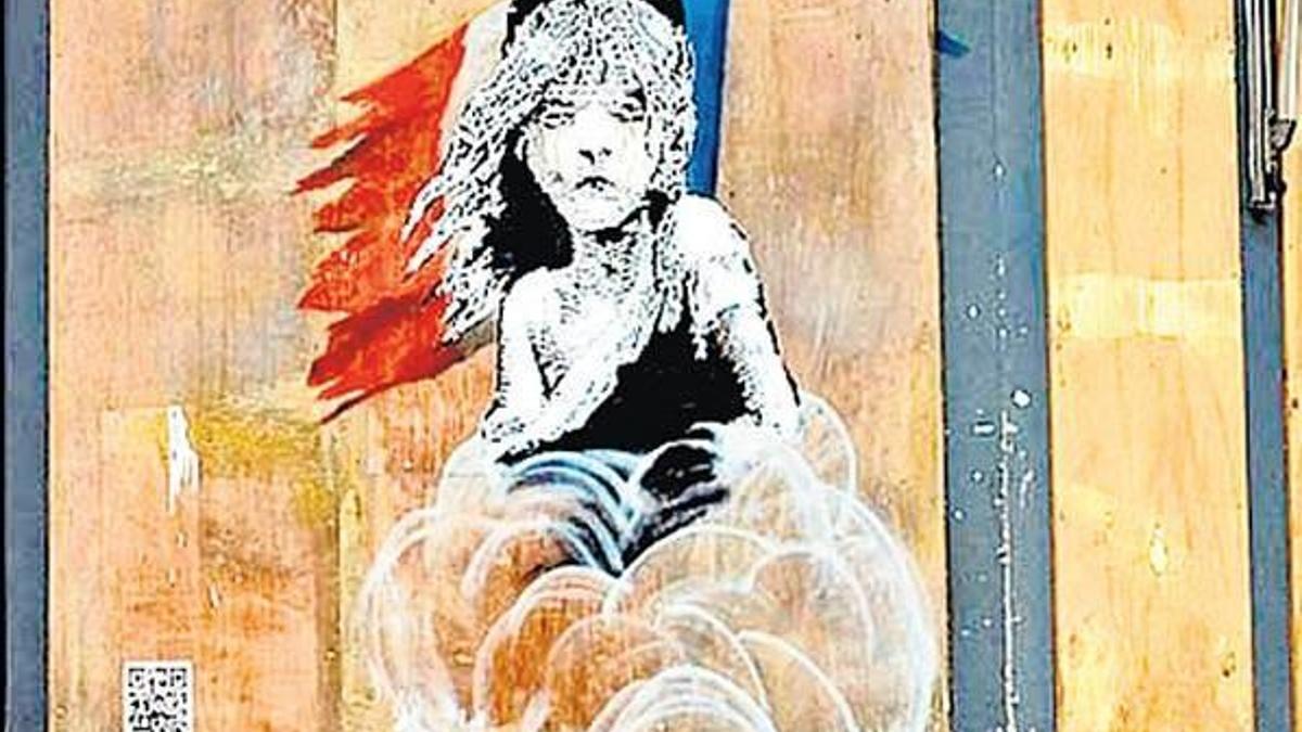 Banksy’den biber gazı eleştirisi