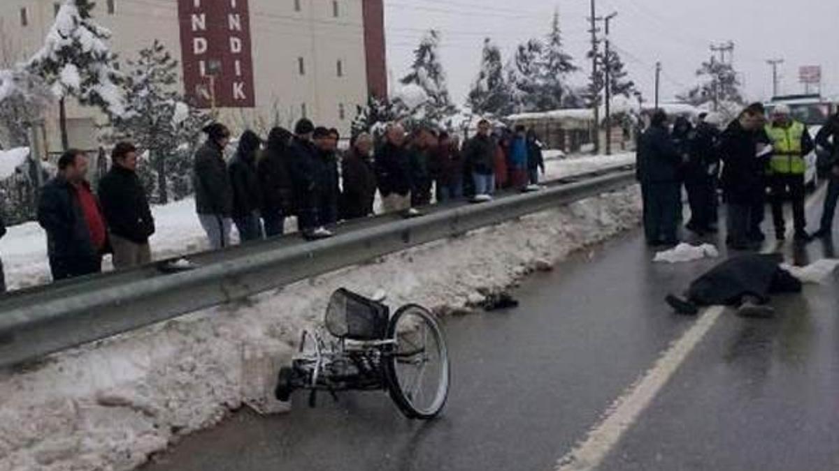Kamyonun çarptığı bisikletli öldü