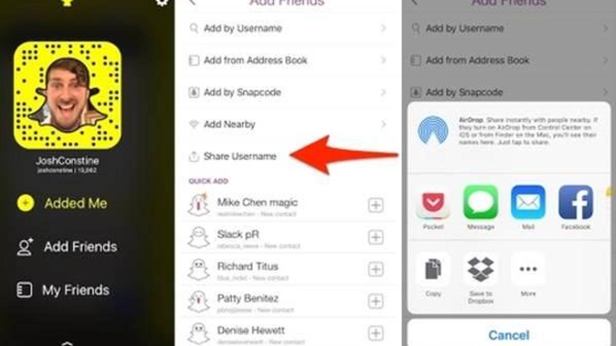 Snapchat profilleri tek tuşla paylaşılıp, arkadaş eklenebiliyor!