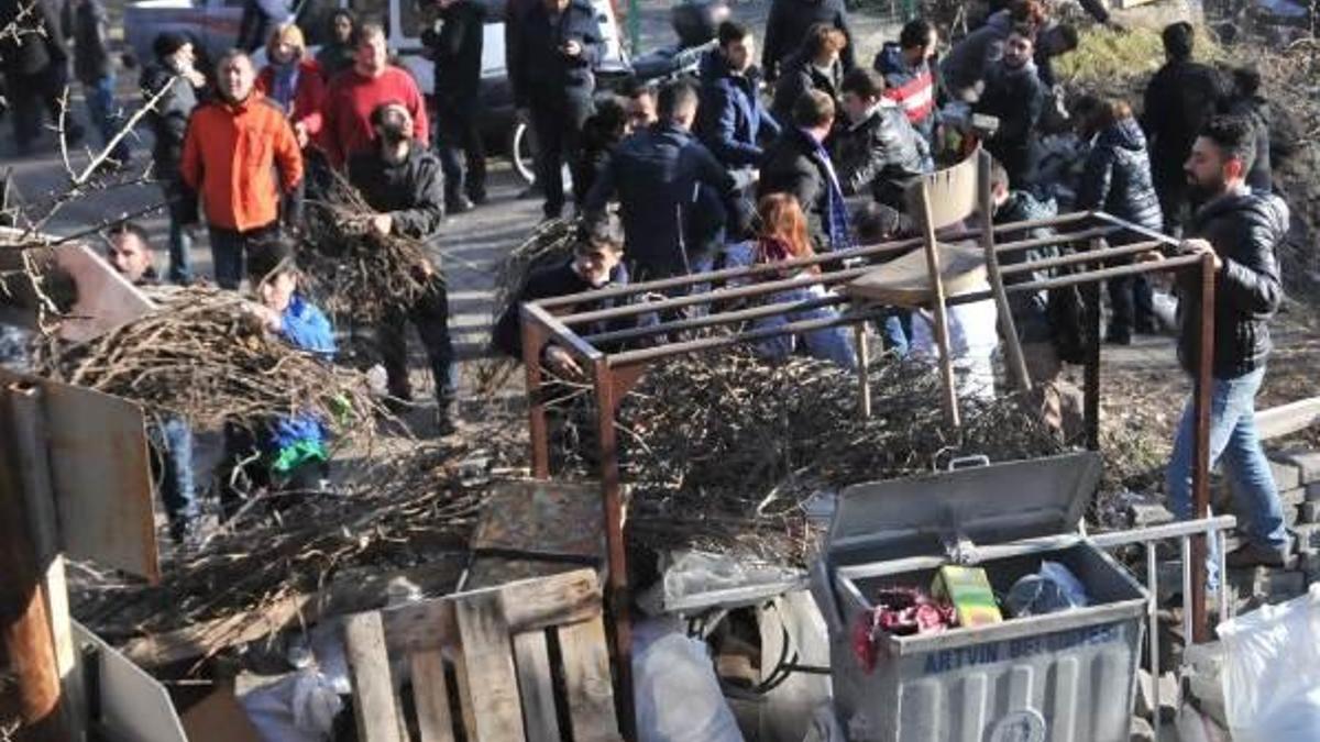 Cerattepe'de sabah yeniden gazlı müdahale başladı