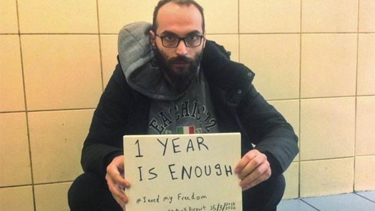 1 yıldır havalimanında bekletilen Suriyeli'ye izin çıktı