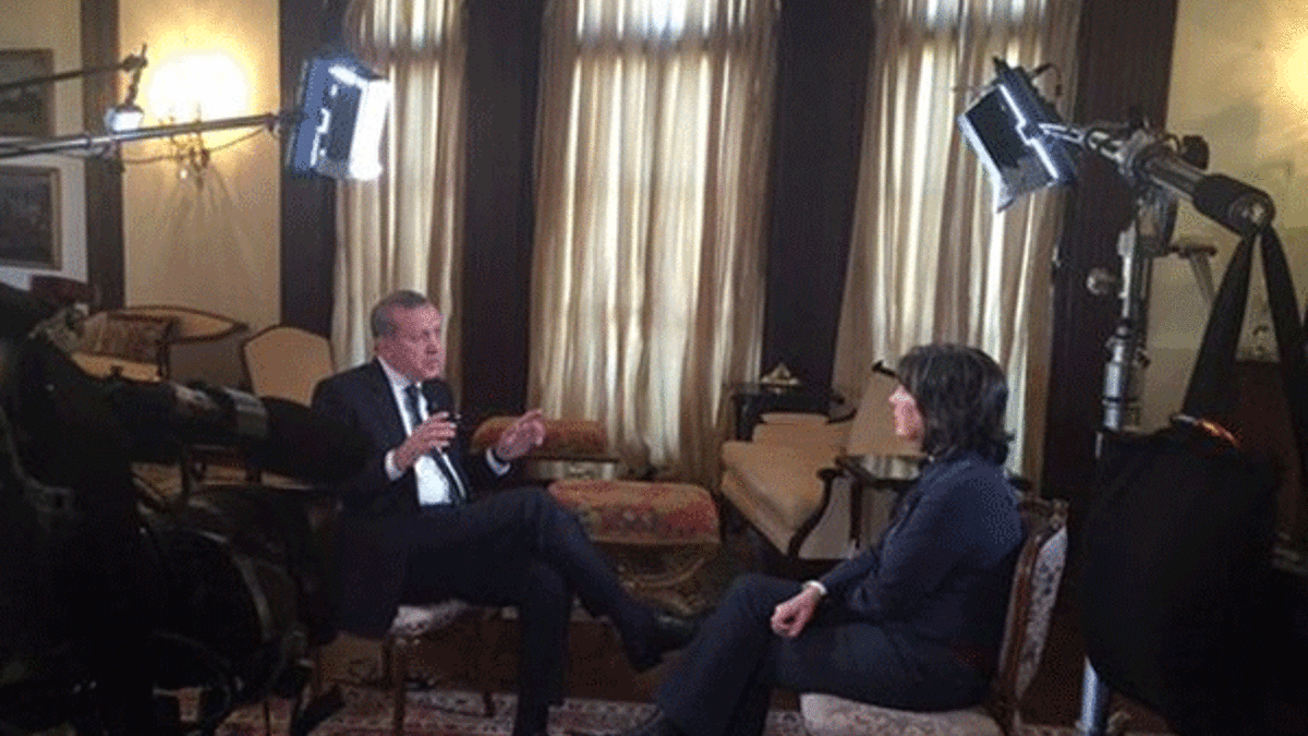 Cumhurbaşkanı Erdoğan Amanpour'a konuştu