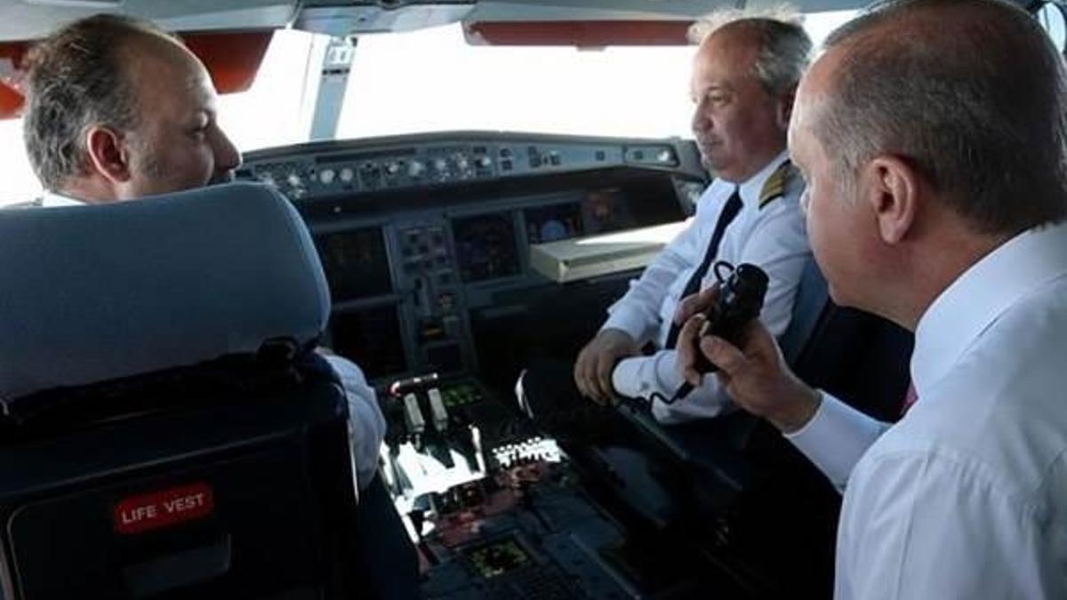 Cumhurbaşkanı Erdoğan kokpitten seslendi