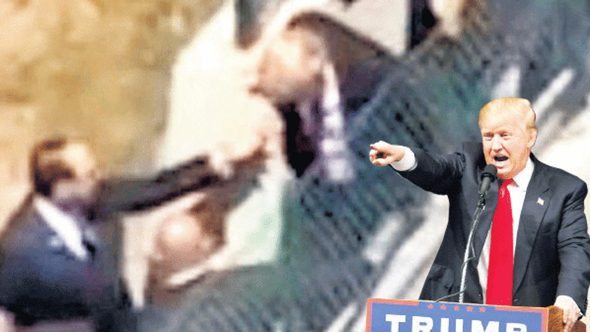 Bu kez Trump duvardan atladı