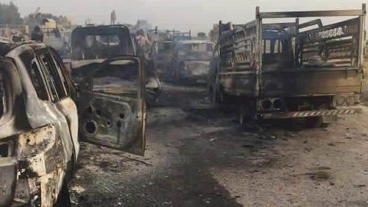 Irak ordusu IŞİD konvoyunu vurdu! 750'den fazla ölü...