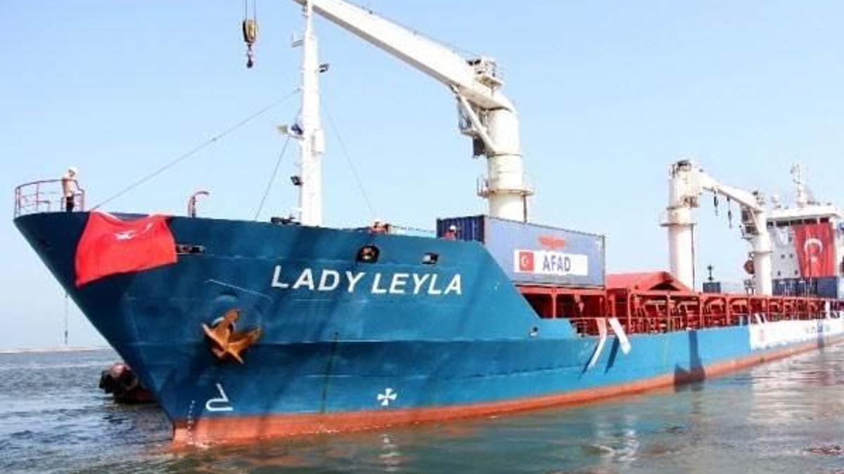 Türkiye'den giden yardım gemisi İsrail'de