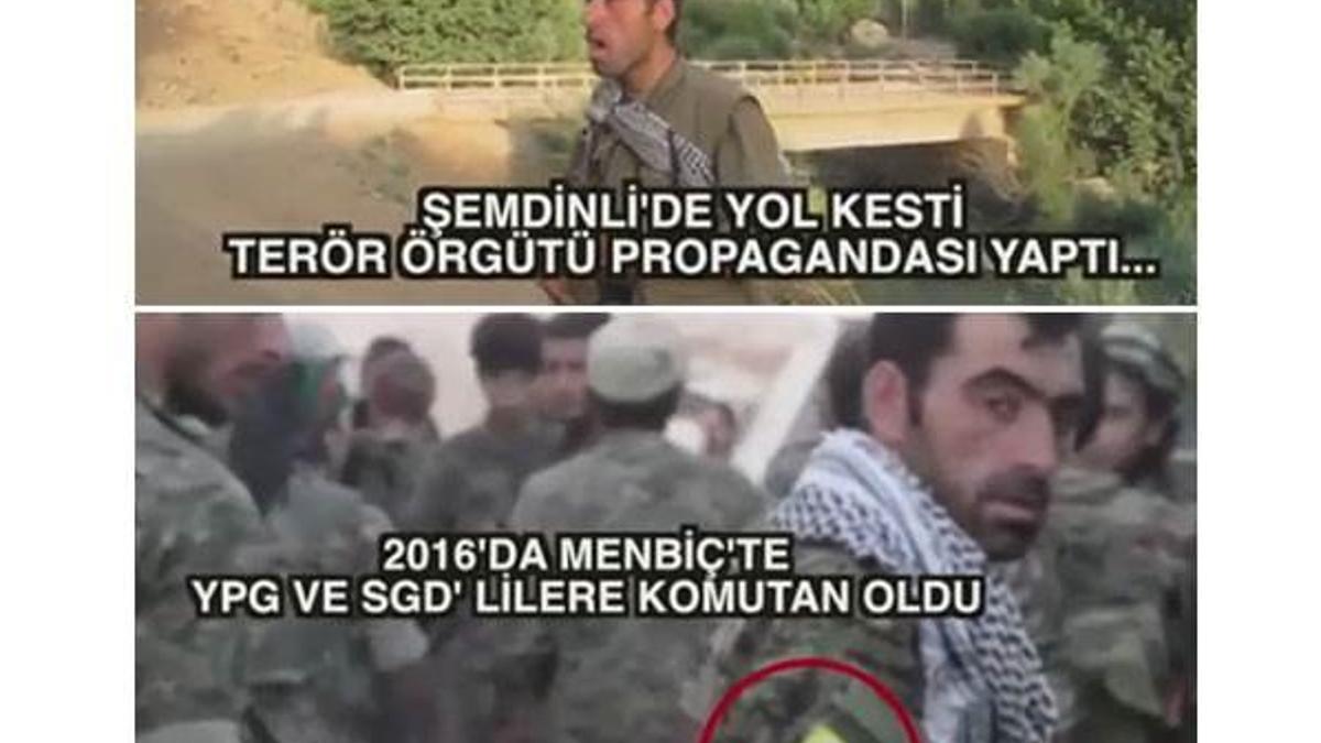 Şemdinli’de yol kesen PKK’lı şimdi Menbiç’te SDG komutanı
