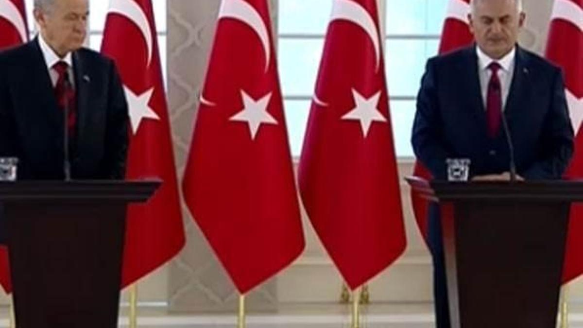 Bahçeli ile Başbakan'dan ortak açıklama