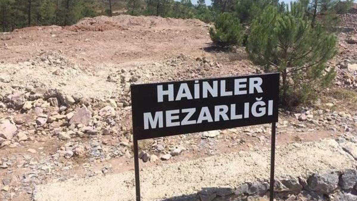 'Hainler Mezarlığı' tabelası kaldırıldı