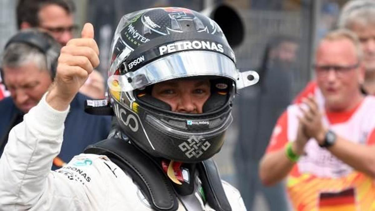 Almanya'da pole pozisyonu Rosberg'in