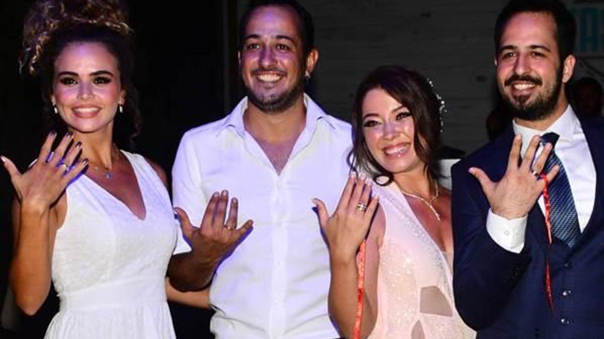 Sarp Apak, kardeşinin nişanında eğlendi