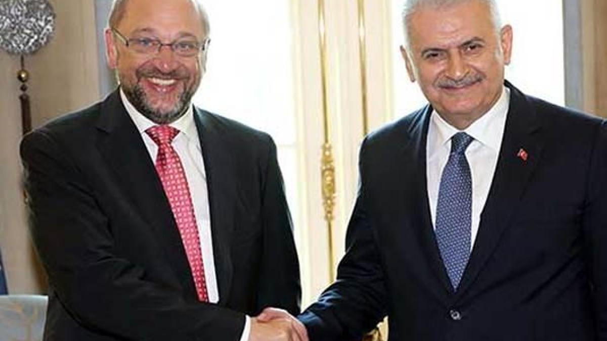 Başbakan Yıldırım ile AP Başkanı Schulz'dan ortak açıklama