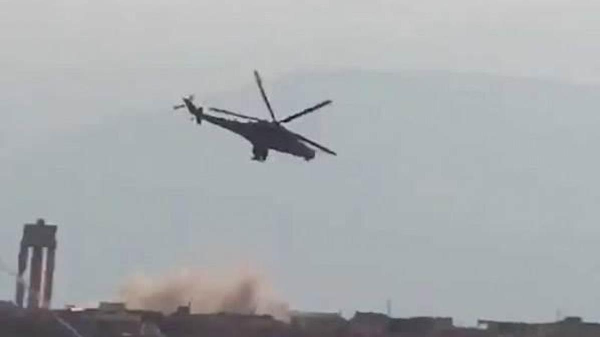 Suriye'de Rus helikopteri düşürüldü!