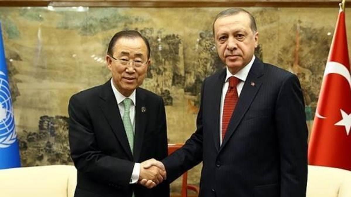 Cumhurbaşkanı Erdoğan, Ban Ki-mun'la görüştü
