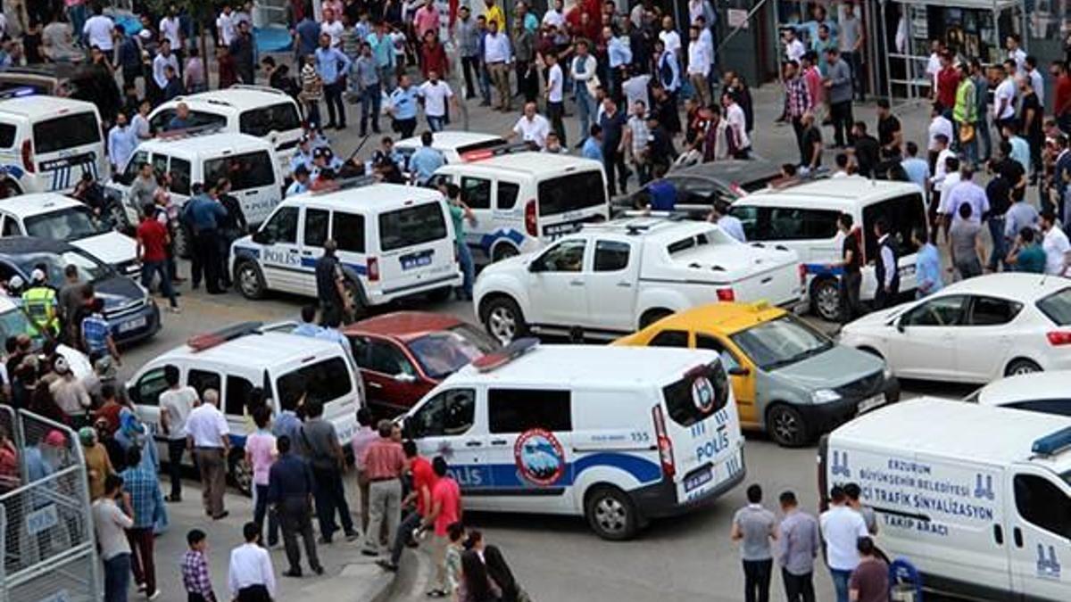 Erzurum’da meydan muharebesi gibi kavga