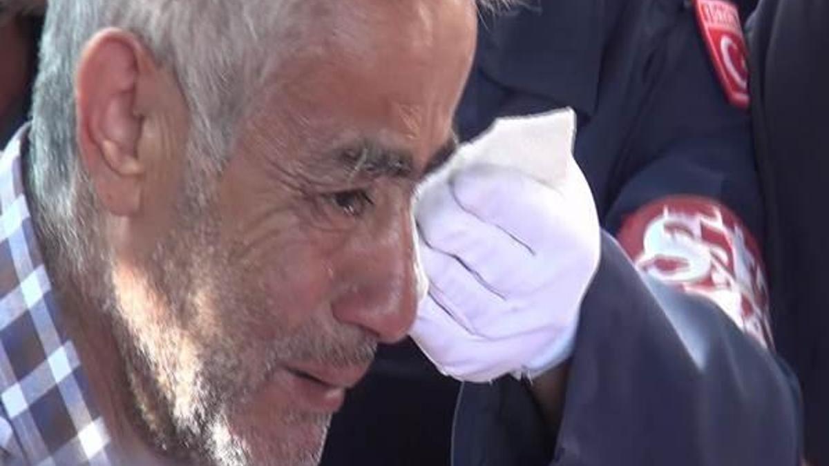 Şehit babasının gözyaşlarını er sildi