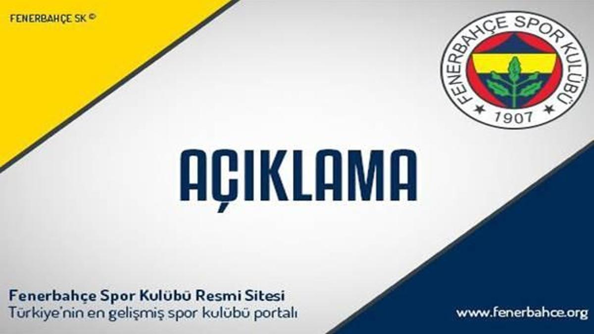 Fenerbahçe Kulübü'nden Zorya açıklaması