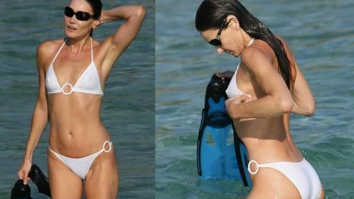 Carla Bruni'nin memelerini bakanlara sormuş!