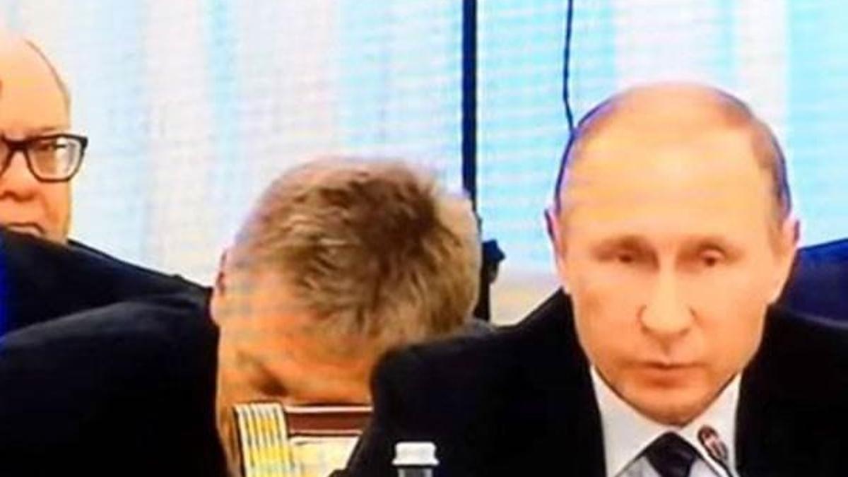 Erdoğan-Putin görüşmesinde uyukladı!