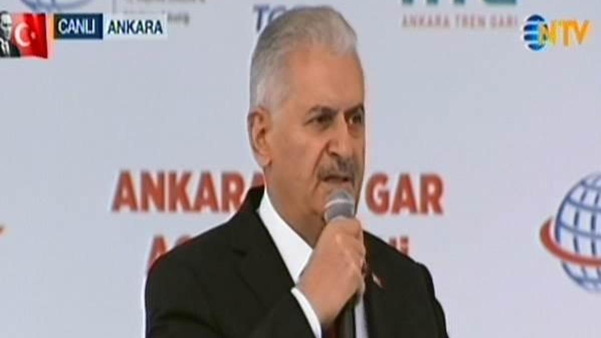 Başbakan Yıldırım Ankara YHT Garı açılışında konuştu