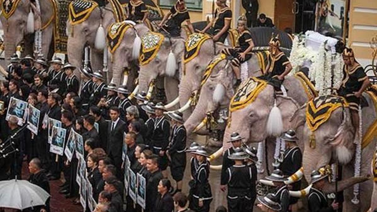 Tayland'da Kral'a saygı için 'Beyaz Fil' töreni