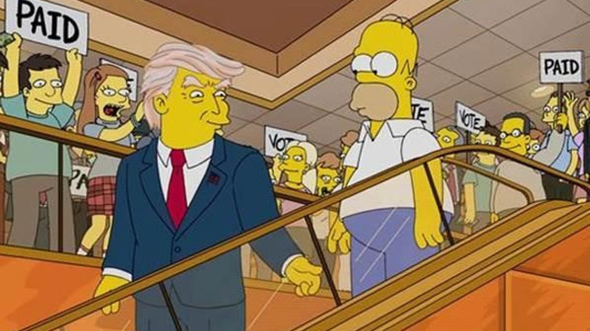 Simpsonlar 16 yıl önce Trump'ın başkan olacağını bildi