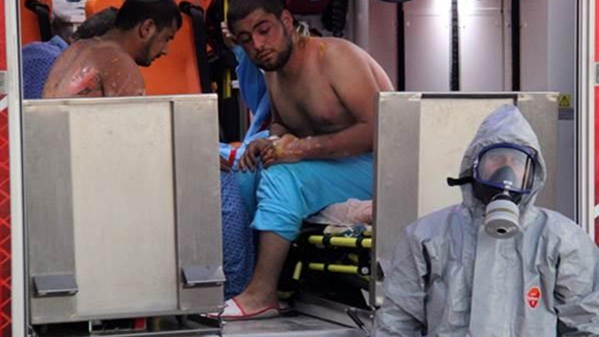 ÖSO'nun 9 askeri kimyasal şüphesiyle Gaziantep'e getirildi