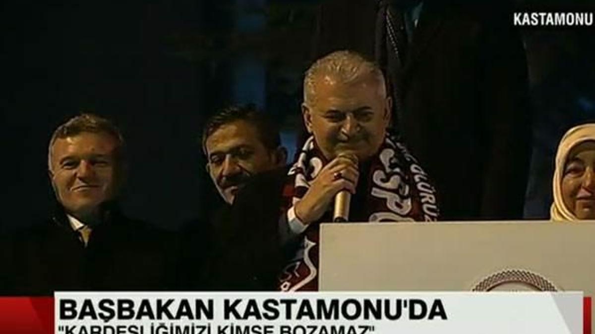 Başbakan Kastamonu'da konuştu.