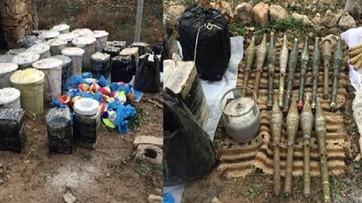 PKK'nın Silopi'de toprağa gömdüğü cephanelik bulundu