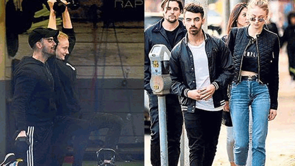 Joe Jonas ve Sophie Turner sporda!