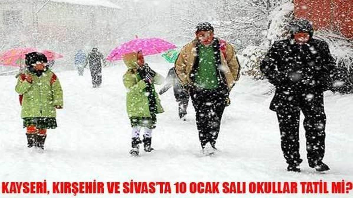 Kayseri, Kırşehir ve Sivas'ta okullar yarın tatil olacak mı? İşte açıklama